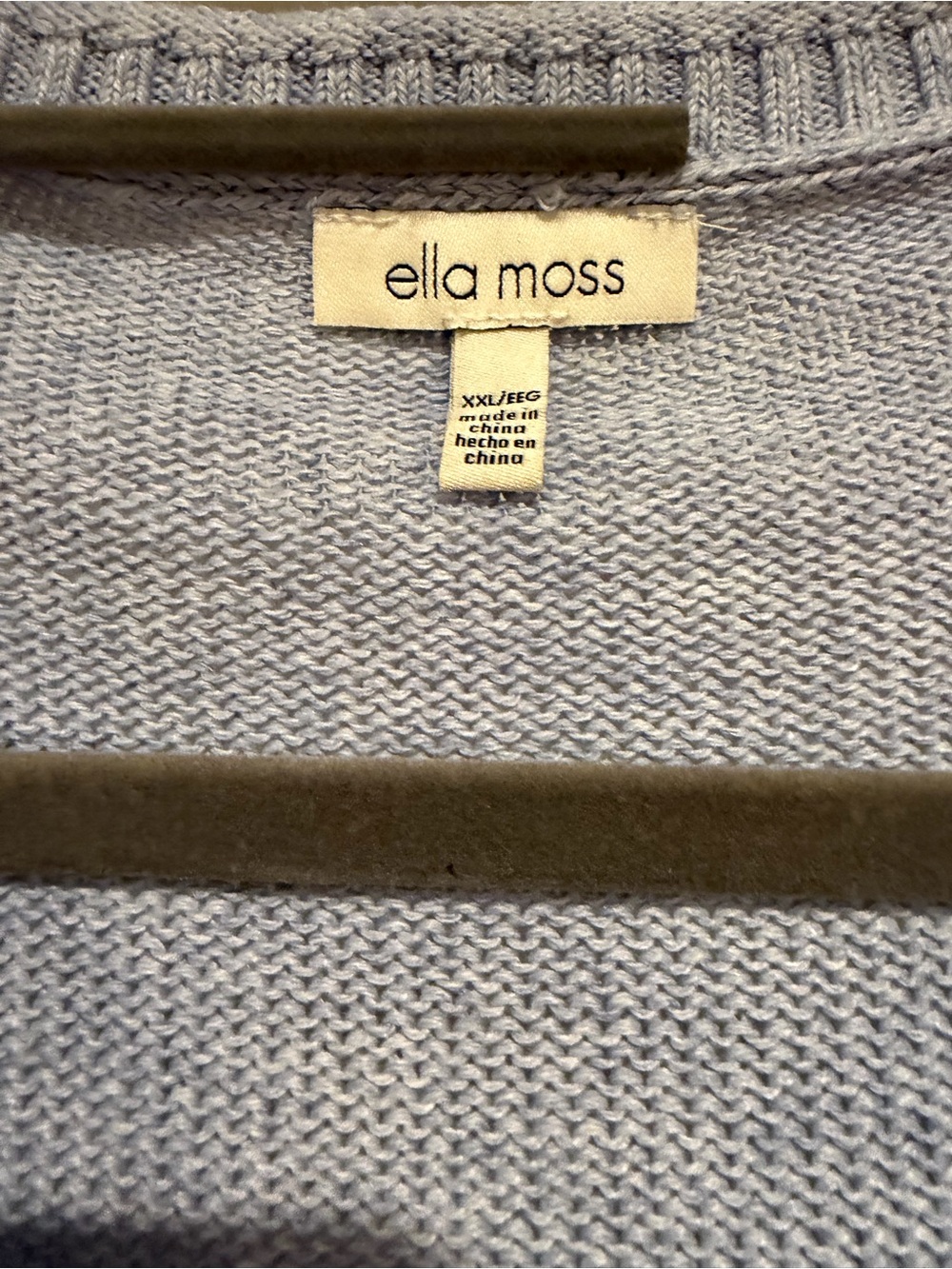 Ella Moss Blue Gradient Stripe Crewneck Sweater - Picture 4 of 4